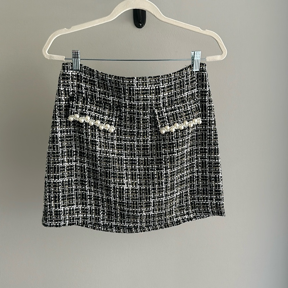 Petal & Pup Blaire Mini Skirt - Black and white